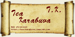 Tea Karabuva vizit kartica